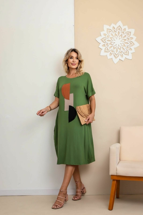 Vestido em Malha Viscolycra Premium Nicole