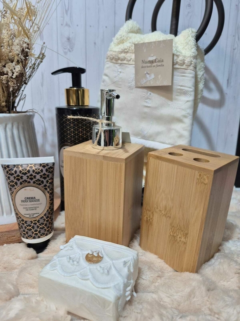 Set de Baño de Bambu - comprar online