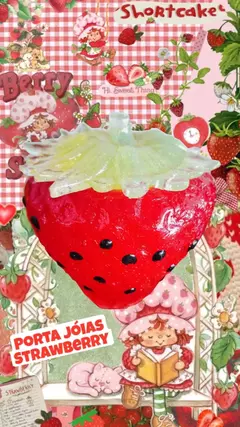 ☆ Porta Jóia Crystal Strawberry - loja online