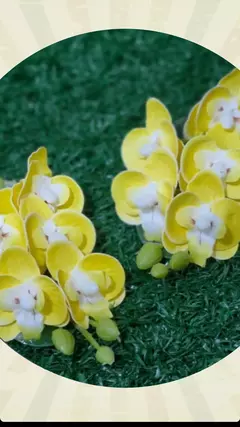 Acessório Tiki Orquídeas amarela - comprar online