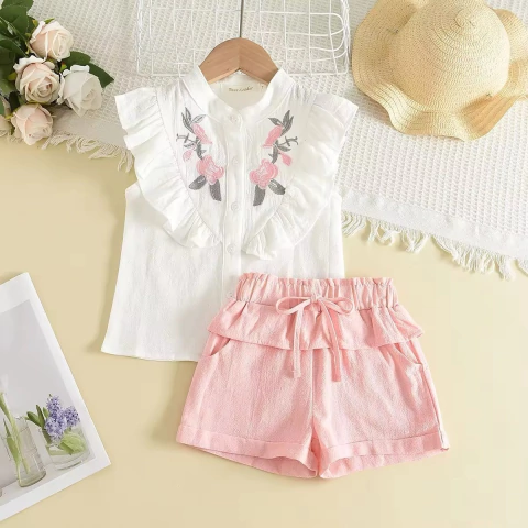 Conjunto Menina Bordado