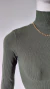 Blusa Canelada Manga Longa Verde (P) - TUQUI MODA CIRCULAR | BRECHÓ ONLINE