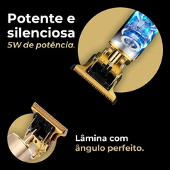 Barbeador Sem Fio Profissional: Aparador Portátil para Cortes e Acabamentos