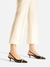 Scarpin Preto Couro Salto Baixo Slingback Laço