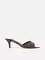 Mule Animal Print Salto Médio Fino - Neuzete Shoes
