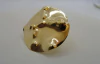 Base para Pingente - Círculo martelado 34 mm ouro