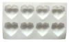 Molde de Silicone Coração Lapidado 8 cavidades