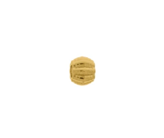 Entremeio Redondo Frisado Ouro 6mm - 20 unidades