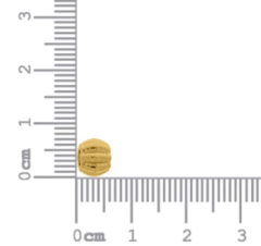 Entremeio Redondo Frisado Ouro 6mm - 20 unidades - comprar online