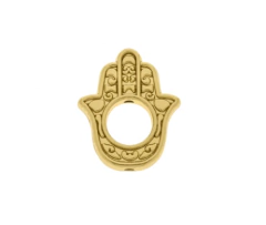 Entremeio Mão de Fátima 15mm Ouro - 05 unidades