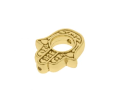 Entremeio Mão de Fátima 15mm Ouro - 05 unidades - comprar online