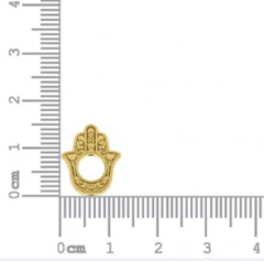 Entremeio Mão de Fátima 15mm Ouro - 05 unidades na internet