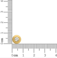 Entremeio 8mm com Strass Ouro - 10 unidades - comprar online
