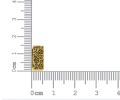 Entremeio Retangular Floral Ouro 14mm - 10 unidades - comprar online