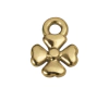 Pingente Trevo Da Sorte Ouro 10mm - 19 unidades