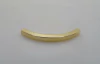 Entremeio Tubo Quadrado Curvo 38x7mm Ouro - 19 unidades