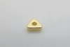 Entremeio triângulo maciço com furo 7x1,5mm ouro - 14 gramas