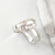 Par Aliança Namoro 4mm Prata 950 Reta Polida e Diamantada - comprar online