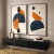 Duo Abstrato Terracota e Azul I - comprar online