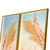 Plumas Douradas ao Vento: Arte Natural Com Vidro I 60x90cm - Catalogo Arte Própria