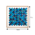 Geométrica em Papel: Triângulos em Tons de Azul Com Vidro 100x100cm - loja online