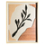 Folhagem em Madeira: Folhas Minimalistas, Monstera e Ramo Orgânico III Com Vidro 60x80cm - comprar online