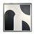 Preto e Branco Minimalista Design Contemporâneo Sem Vidro 100x100cm - comprar online