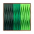 Kit 2 Quadros Artesanais Trama Degradê Verde I Sem Vidro 90x90cm