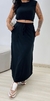 Conjunto Moletinho, Cropped + Saia midi