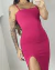 Vestido Longo de alcinha com fenda - Pink - comprar online