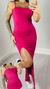 Vestido Longo de alcinha com fenda - Pink na internet
