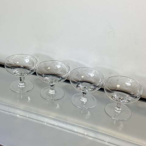 4 tacinhas de cristal