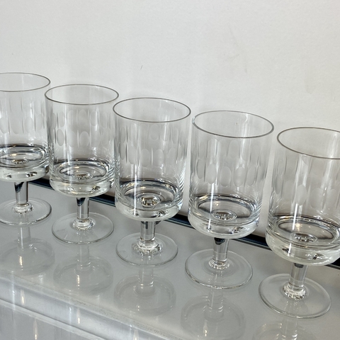 conjunto de 5 taças de cristal