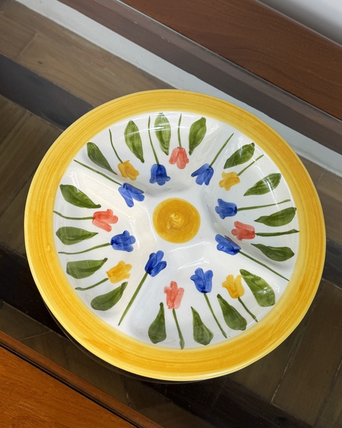 petisqueira em cerâmica florida