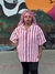 Camisa de Botão - Listra Salmão - comprar online
