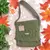 Bolsa Verde Militar em Macramê
