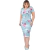 vestido midi tubinho estampado acompanha cinto. na internet