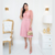 Vestido midi com saia prissada manga de tule acompanha cinto. - comprar online