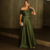 Vestido longo de festa alfaiataria com laço no ombro na internet