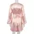 Vestido feminino de seda rosa, com mangas bufantes e botões na frente. - Bia Modas | Vestidos Casuais e de Festa com Estilo e Elegância