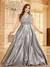 Plus size luxo ouro cetim com decote em v vestido de noite feminino lantejoulas - loja online