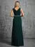 Vestido de festa ombro profundo decote em v prata lantejoulas cinto plissado chiffon fenda - Bia Modas | Vestidos Casuais e de Festa com Estilo e Elegância
