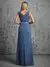 Vestido de festa ombro profundo decote em v prata lantejoulas cinto plissado chiffon fenda