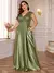 Plus size luxo ouro cetim com decote em v vestido de noite feminino lantejoulas - Bia Modas | Vestidos Casuais e de Festa com Estilo e Elegância