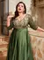 Vestido de festa plus size decote em v renda bordada manga média longa cor contraste reta - comprar online