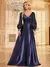 Luxo azul com decote em v lantejoulas vestido de noite 2025 elegante feminino - Bia Modas | Vestidos Casuais e de Festa com Estilo e Elegância