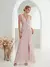 Vestido de festa ombro profundo decote em v prata lantejoulas cinto plissado chiffon fenda - Bia Modas | Vestidos Casuais e de Festa com Estilo e Elegância