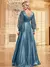 Imagem do Luxo azul com decote em v lantejoulas vestido de noite 2025 elegante feminino