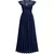 Vestido de casamento feminino em torno do pescoço manga curta cintura alta vest - loja online