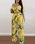 Macacão de perna larga feminino, gola baixa, ombro a ombro, cintura alta, estam - Bia Modas | Vestidos Casuais e de Festa com Estilo e Elegância